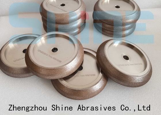 127x22.2x12.7mm ruota di affilatura CBN elettroplata per seghe a fascia